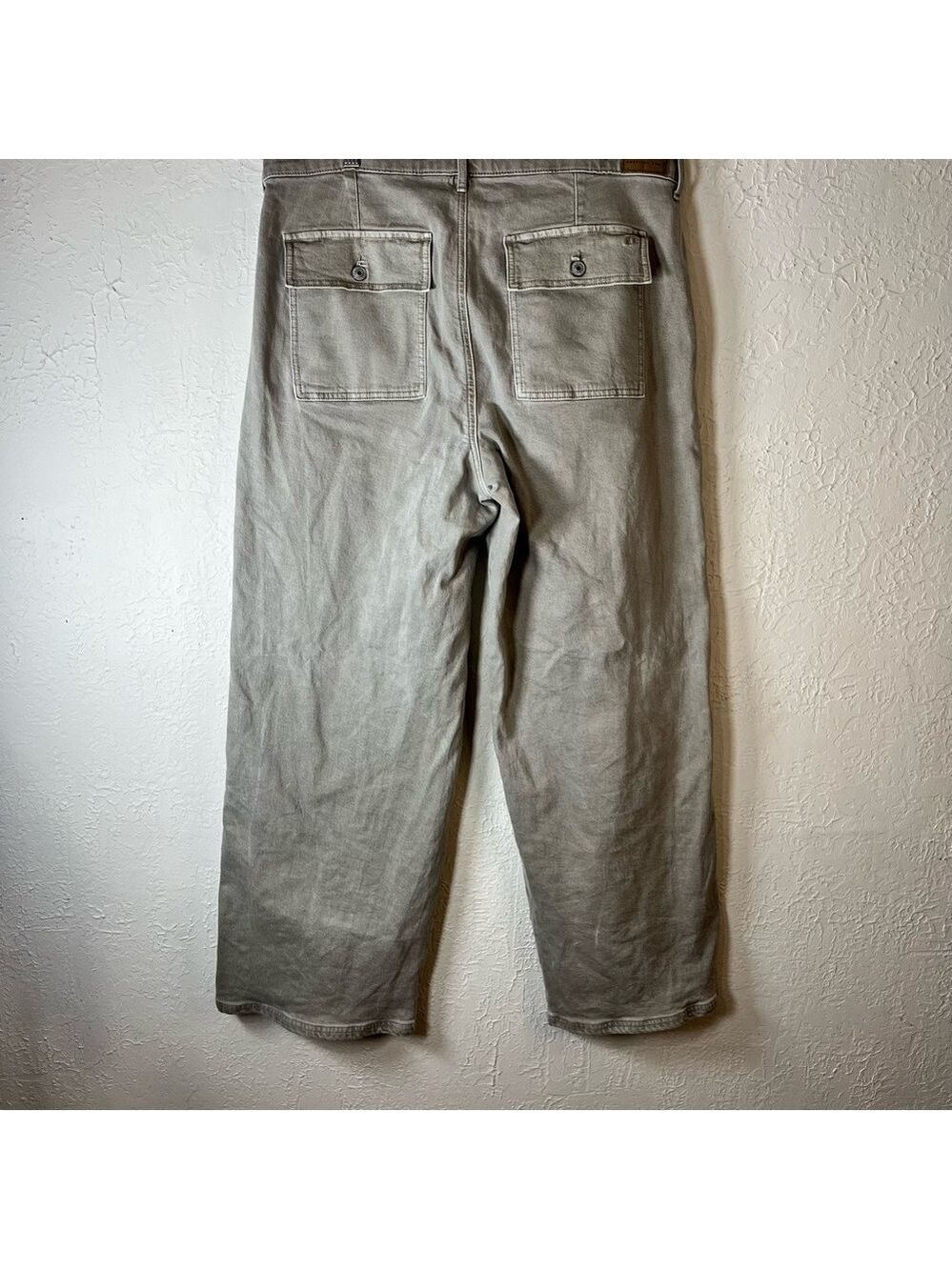 American Eagle Outfitters Wide Leg Jeans in Khaki - Picture 9 of 14